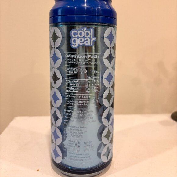 Cool Gear 16oz Can Travel Mug with Straw Radial Star Graphic NWOT Plastic - Picture 2 of 11